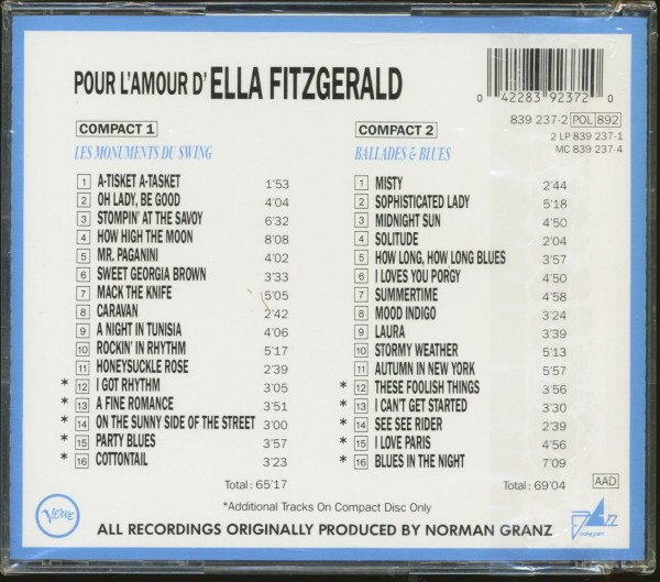 3. Bild von Ella Fitzgerald: Pour L'Amour D'Ella Fitzgerald (2-CD)