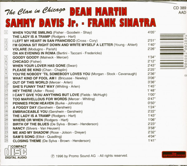 3. Bild von Dean Martin & Sammy Davis Jr. & Frank Sinatra: The Clan In Chicago (CD)