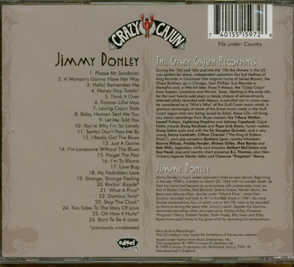 Born To Be A Loser - The Crazy Cajun Recordings (CD)