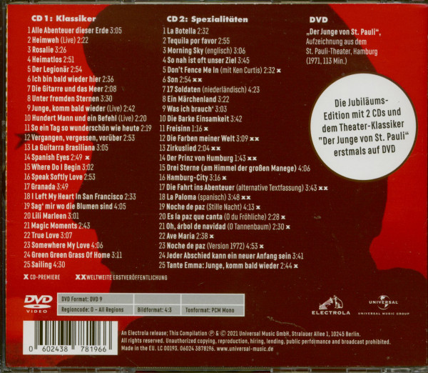 3. Bild von Freddy Quinn: Alle Abenteuer dieser Erde - Die Jubiläums Edition (2-CD, 1-DVD)