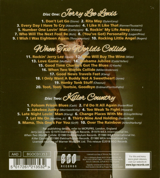 JLL - When Two Worlds Collide - Killer Country (2-CD)