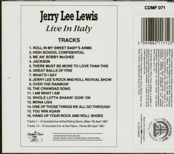 Live In Italy (CD)