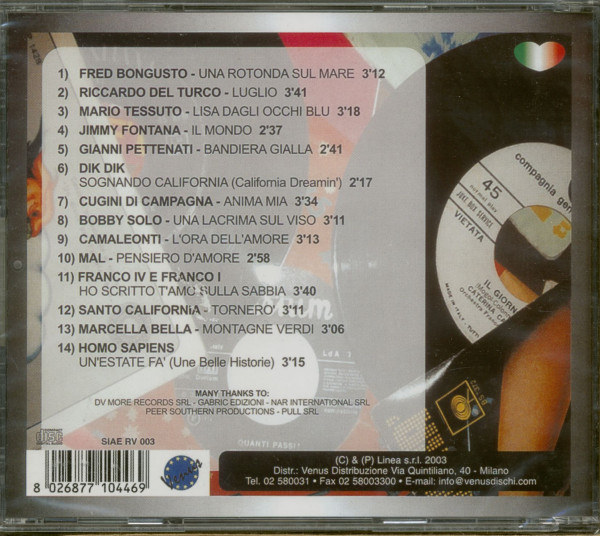 3. Bild von Various: Jukebox Italia 60'/'70 (CD)