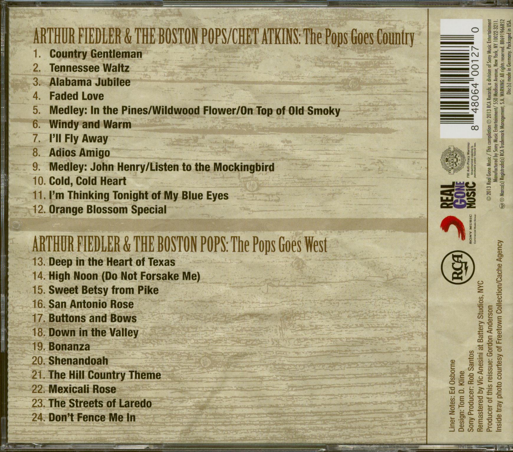 Arthur Fiedler & The Boston Pops & Chet Atkins CD The Pops Goes
