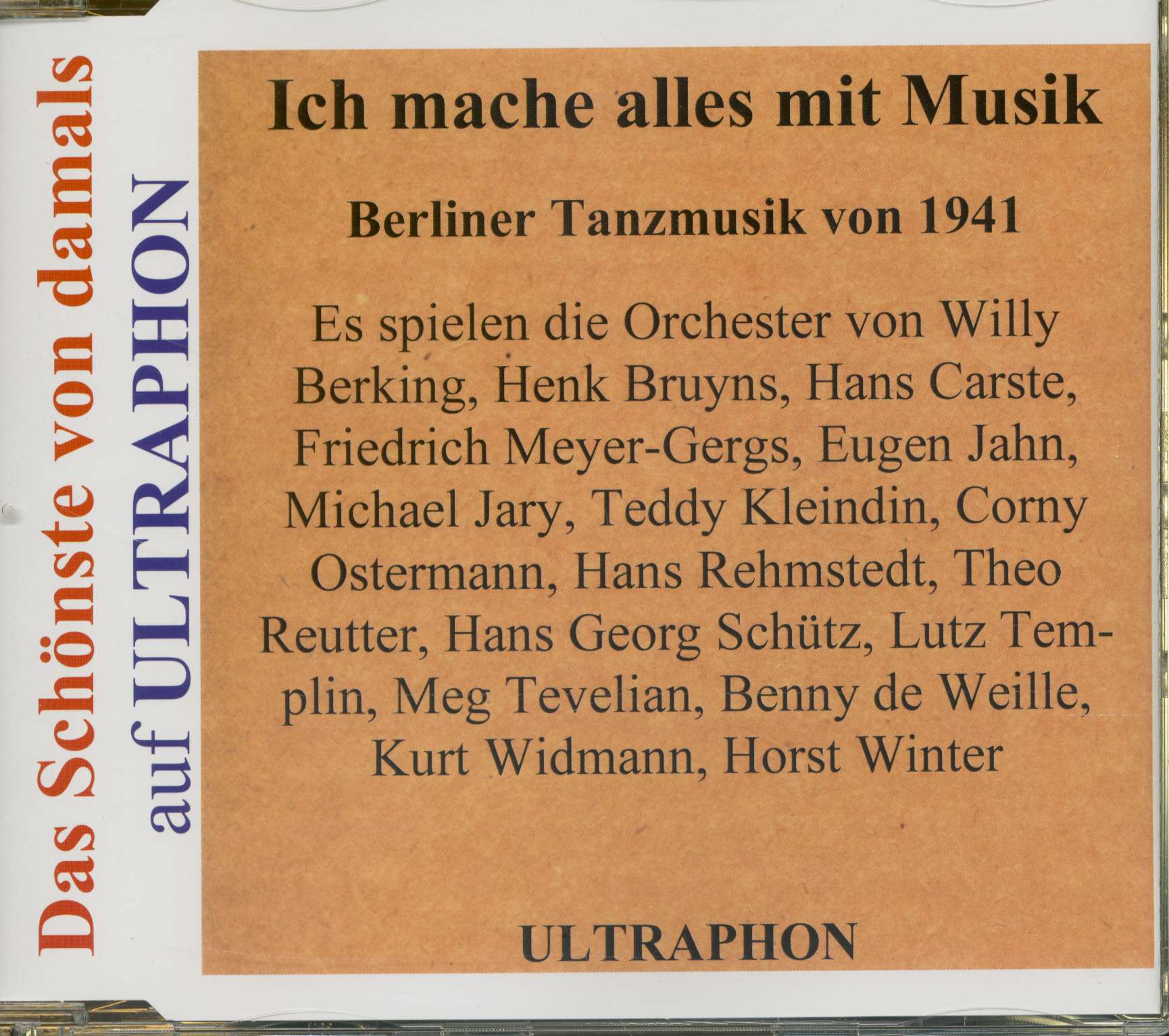 Various - Das Schönste von damals auf Ultraphon - Berliner Tanzmusik von 1941- Das Schönste Von Damals (CD)