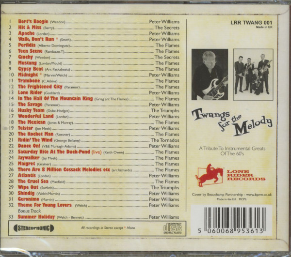 Twangs For The Melody - 60s Instro Tribute (CD)