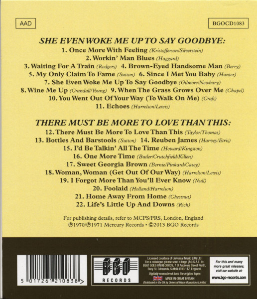 She Even Woke Me Up To Say Goodbye - There Must Be More To Love Than This (CD)
