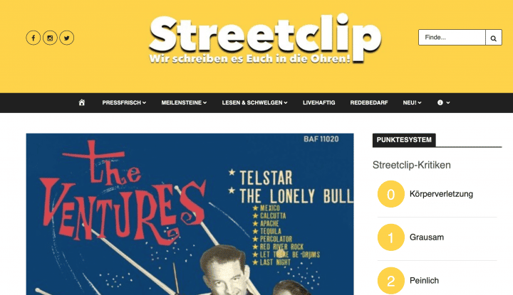 Presse-Archiv-The-Ventures-Play-Telstar-The-Lonely-Bull-streetclips