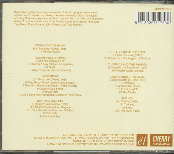 Music Of The Films Of Sophia Loren, Vol.1 (CD)