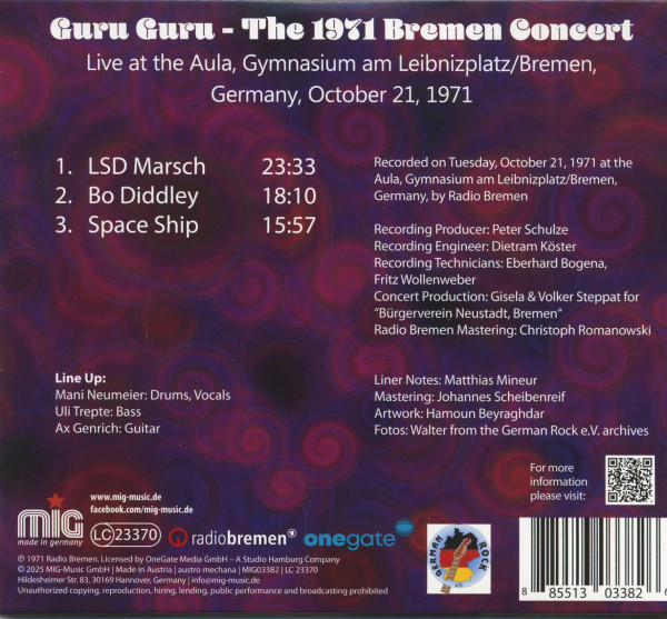 The 1971 Bremen Condert (CD)
