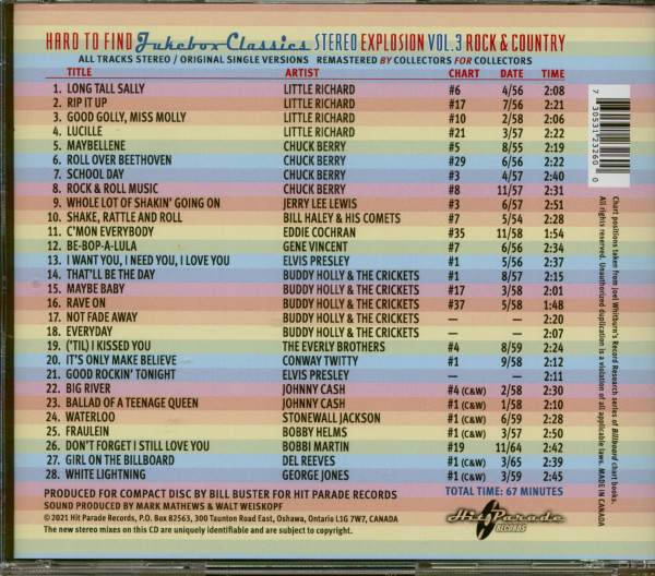 Stereo Explosion Vol.3 - Rock & Country (CD)
