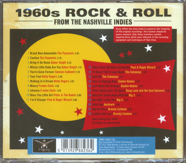 1960s Rock & Roll From The Nashville Indies (CD)