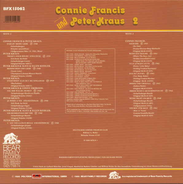 Connie Francis & Peter Kraus Vol.2 (LP)