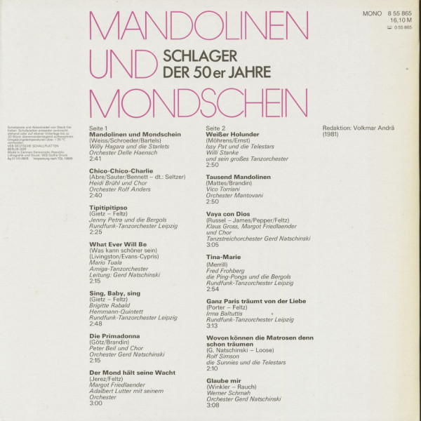 Mandolinen und Mondschein (LP)