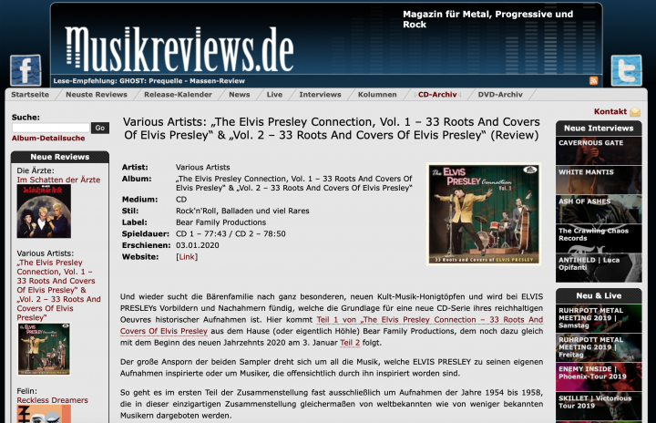 Press-Archive-The-Elvis-Presley-Connection-Vol-1-CD-musikreviews