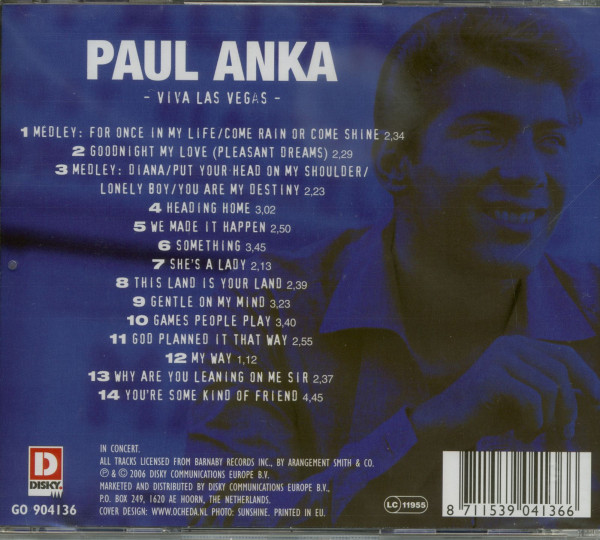 3. Bild von Paul Anka: Viva Las Vegas (CD)