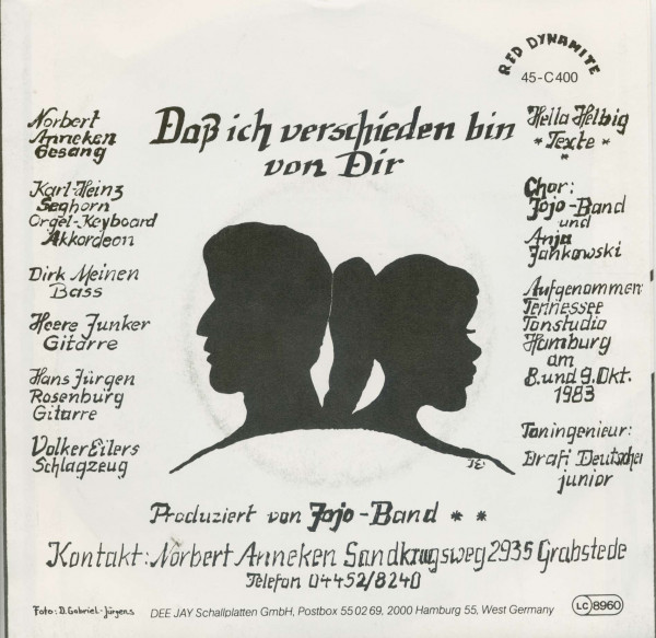 Der Friesenrap - Dass ich verschieden bin von dir (7inch, 45rpm, BC, PS)