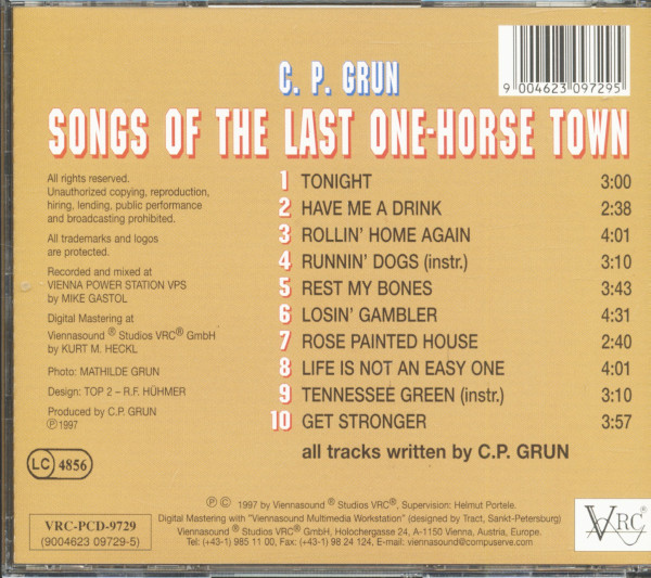 Songs Of The Last One-Horse Town (CD)