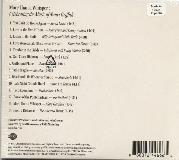 More Than A Whisper - Celebrating The Music Of Nanci Griffith (CD)