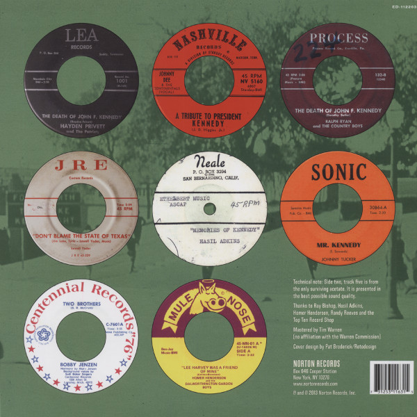 Tragic Songs From The Grassy Knoll - John F. Kennedy 50th Anniversary Collection (Green Vinyl) Limit