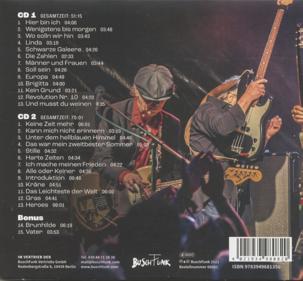 Immer Wieder Nie Genug - Live aus dem Festsaal Kreuzberg (2-CD)