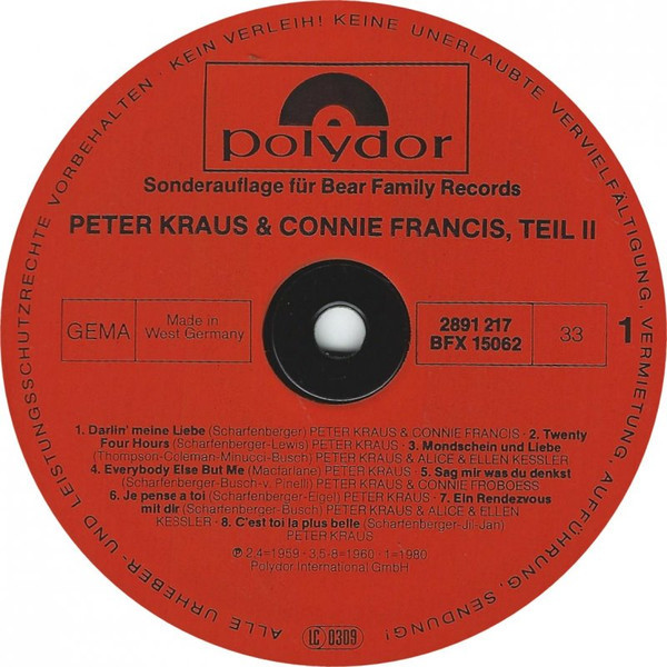 Connie Francis & Peter Kraus Vol.2 (LP)