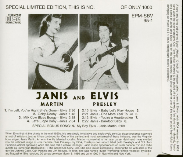Janis And Elvis (CD, Ltd.)
