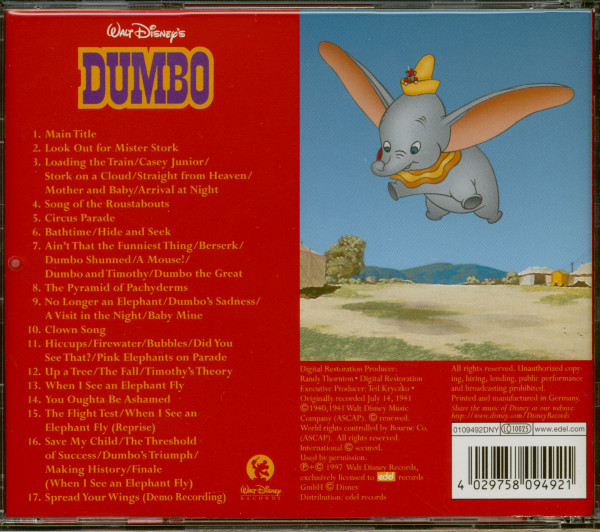 Dumbo - Walt Disney Classic Soundtrack Series (CD)