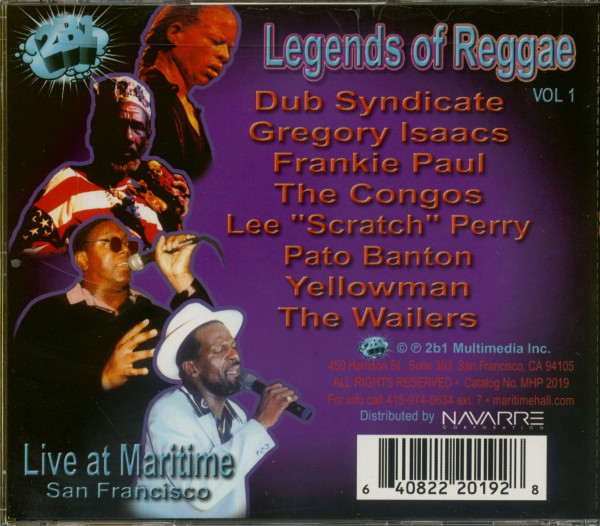 Legends Of Reggae Live At Maritime San Francisco (CD)