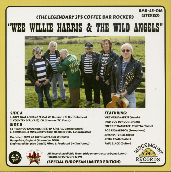 Wee Willie Harris & The Wild Angels (7inch, EP, 45rpm, PS, SC, Ltd.)