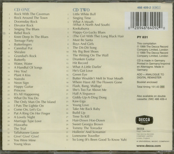 The Decca Years 1956-1963 (2-CD)