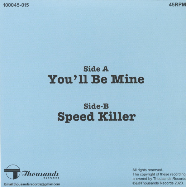 You'll Be Mine - Speed Killer (7inch, 45rpm)