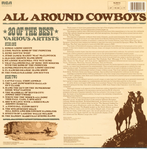 All Around Cowboys - 20 Of The Best Various Artists (LP)