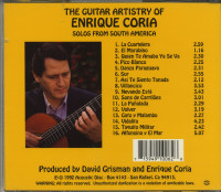 Vorschau: The Guitar Artistry Of Enrique Coria - Solos From South America (CD) Vorschau: The Guitar Artistry Of Enrique Coria - Solos From South America (CD)