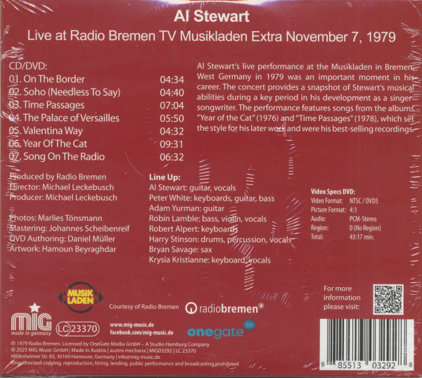 Live At Radio Bremen TV, Musikladen Extra November 7, 1979 (CD+DVD)