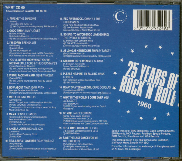 25 Years Of Rock'N'Roll 1960 - Volume 2 (CD)