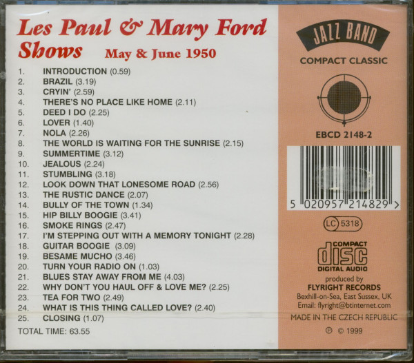 Les Paul & Mary Ford Shows, May & June 1950 (CD)