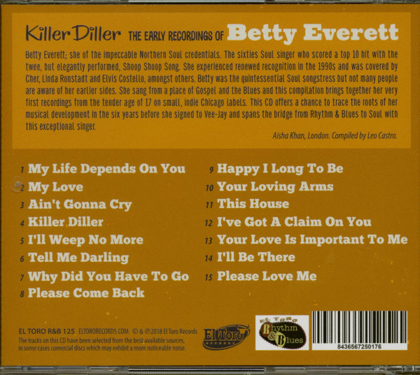 Killer Diller - The Early Recordings Of Betty Everett (CD)