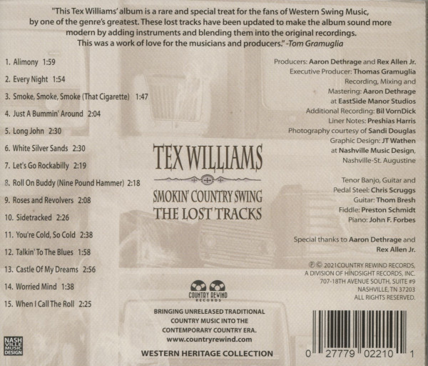 Smokin' Country Swing - The Lost Tracks (CD)