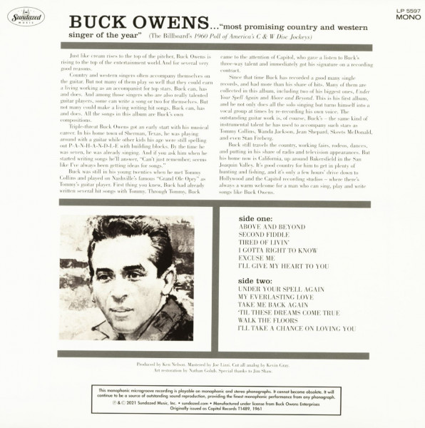 Buck Owens (LP, Ltd. 60th Anniversary Edition, Colored Vinyl)