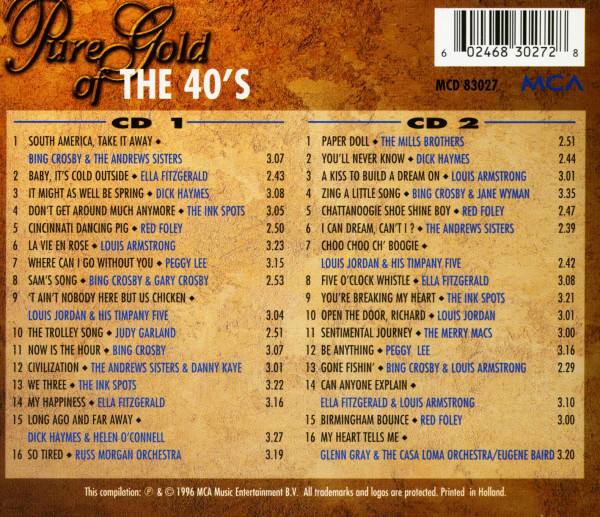 Pure Gold Of The 40's (2-CD)