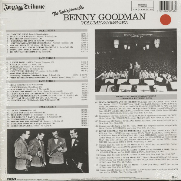 The Indispensable Benny Goodman - Vol.3&4 (2-LP)