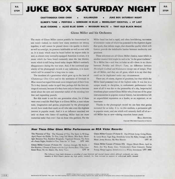 Glenn Miller And His Orchestra - Juke Box Saturday Night (LP, Japan)