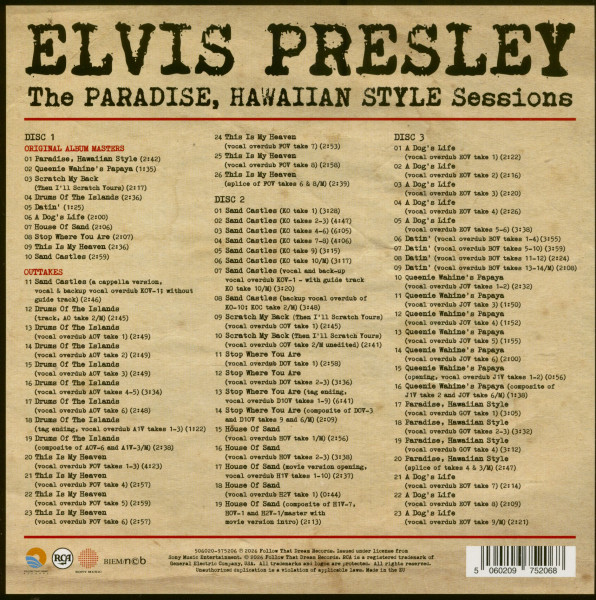 The Paradise Hawaiian Style Sessions (3-CD)