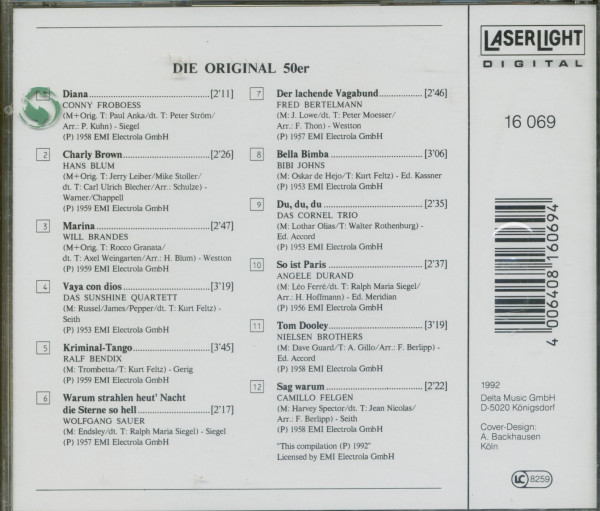 3. Bild von Various: Die Original 50er (CD)
