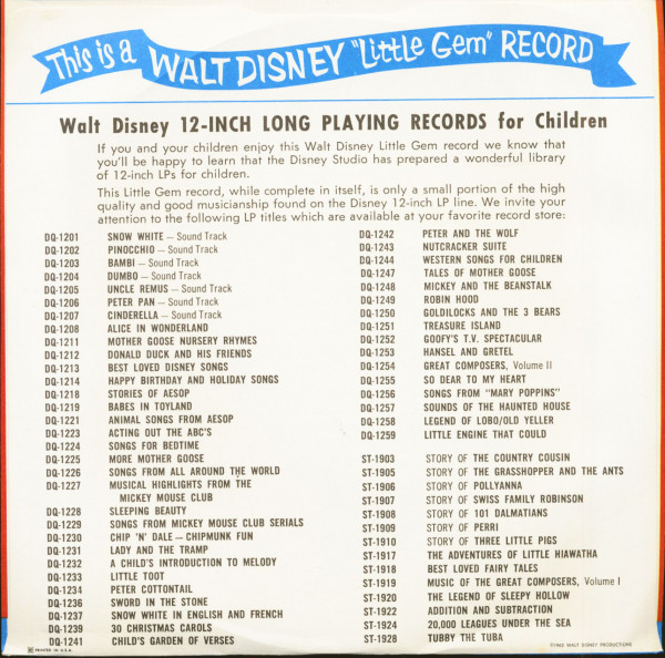 Mousekedances From Walt Disney's Mickey Mouse Club TV Show (7inch, 45rpm, PS)