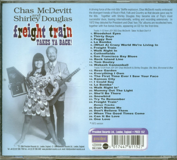 Freight Train Takes Ya Back! - Chas McDevitt And Shirley Douglas (CD)