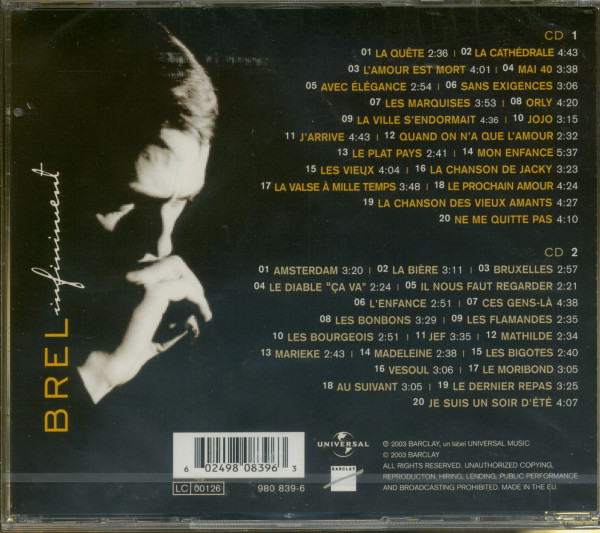 Infiniment - Best of Jacques Brel (2-CD)