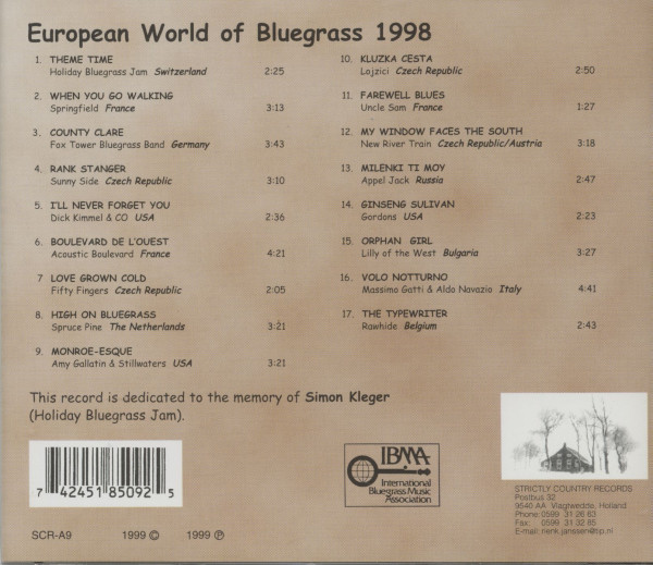European World Of Bluegrass 1998 (CD)
