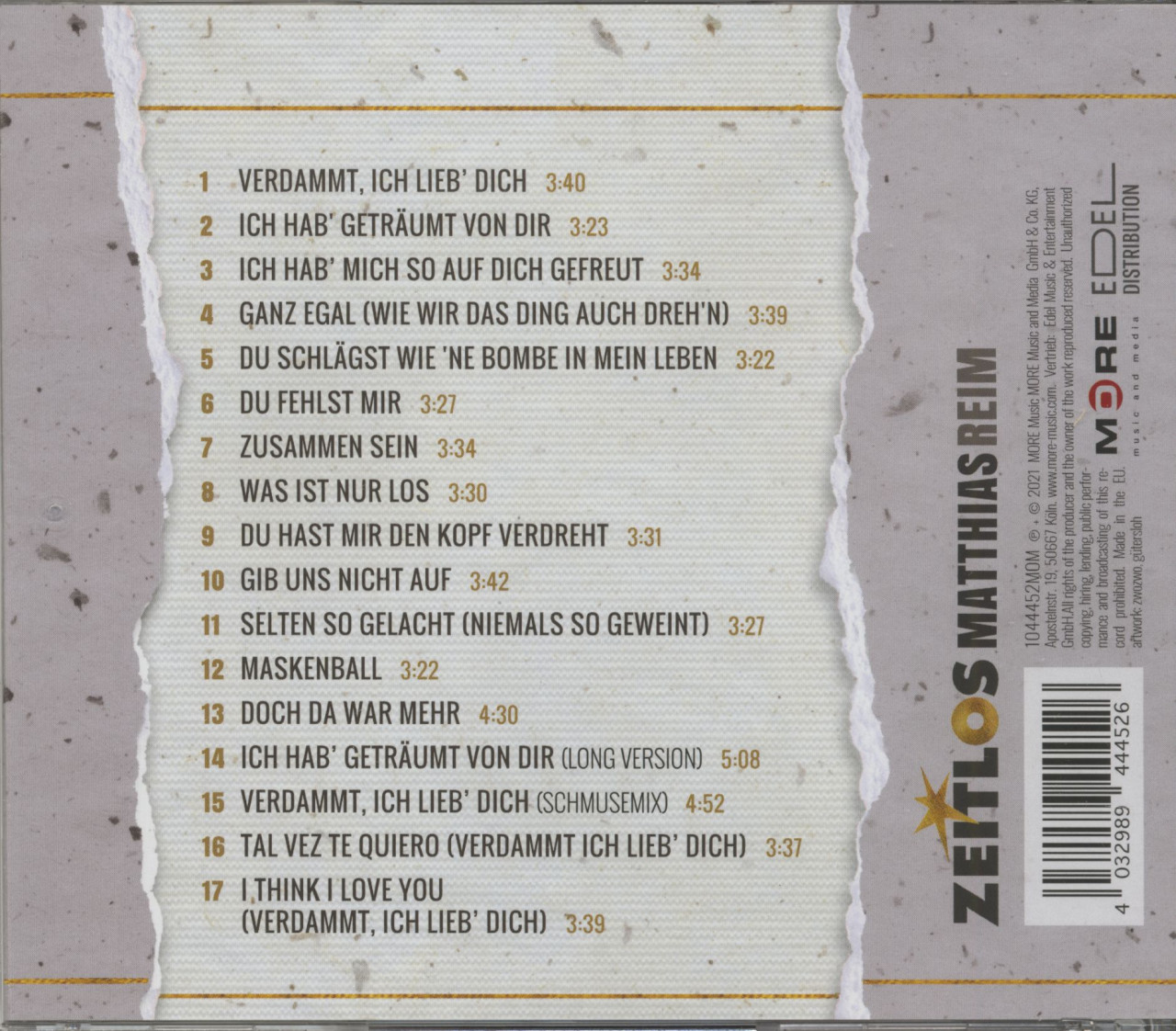 Reim, Matthias - Zeitlos (CD)
